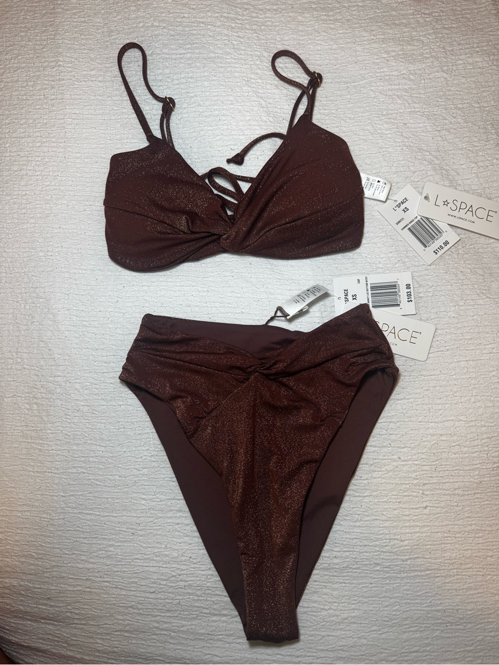 L*Space Shimmery Chocolate Twist Bikini